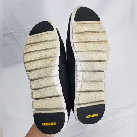 cole haan zerogrand wingtip oxford leather black lace up sneaker womens 8 - Picture 6 of 8